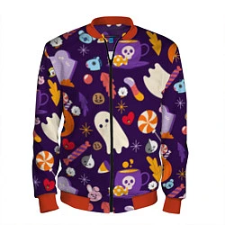 Бомбер мужской HALLOWEEN BTS BT21 PATTERN БТ21 БТС ХЕЛЛОУИН, цвет: 3D-красный