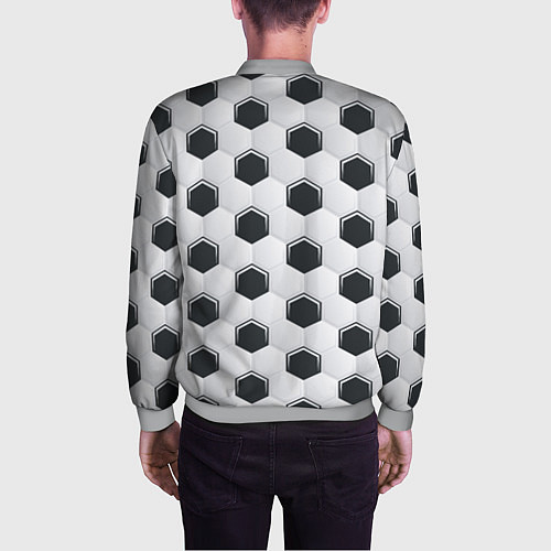 Мужской бомбер Текстура футбольного мяча / 3D-Меланж – фото 4