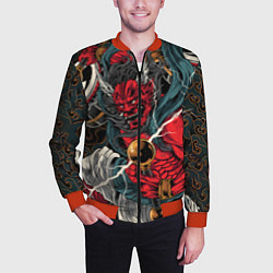 Бомбер мужской БОГ ГРОМА РАЙДЗИН, цвет: 3D-красный — фото 2