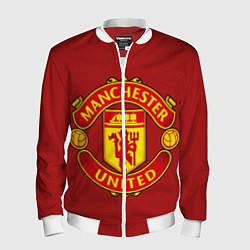 Бомбер мужской Manchester United F C, цвет: 3D-белый