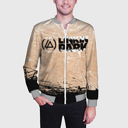 Бомбер мужской Linkin Park Рок Группа Линкин Парк, цвет: 3D-меланж — фото 2