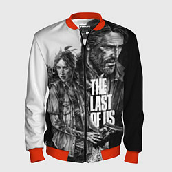 Бомбер мужской THE LAST OF US ЧЁРНО БЕЛЫЙ, цвет: 3D-красный