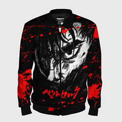 Бомбер мужской ГАТС БЕРСЕРК BERSERK, цвет: 3D-черный