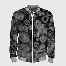 Бомбер мужской Механизм и дым, стимпанк, цвет: 3D-меланж