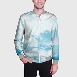 Бомбер мужской Плотные облака, цвет: 3D-меланж — фото 2