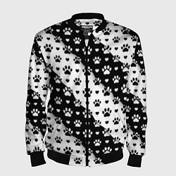 Бомбер мужской Следы от Лап, цвет: 3D-черный