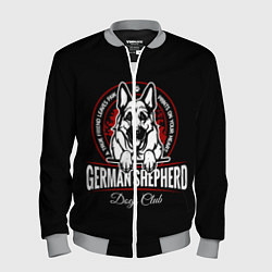 Бомбер мужской Немецкая Овчарка German Shepherd -1, цвет: 3D-меланж