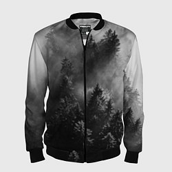 Бомбер мужской МРАЧНЫЙ ЛЕС FOREST, цвет: 3D-черный