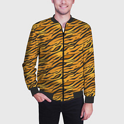 Бомбер мужской Тигровый Окрас Tiger, цвет: 3D-черный — фото 2