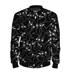 Бомбер мужской KIZARU HAUNTED FAMILY ПАТТЕРН, цвет: 3D-черный