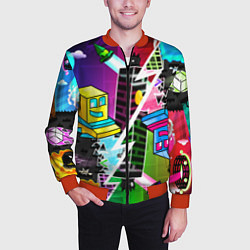Бомбер мужской Geometry Dash: Parallel Worlds, цвет: 3D-красный — фото 2