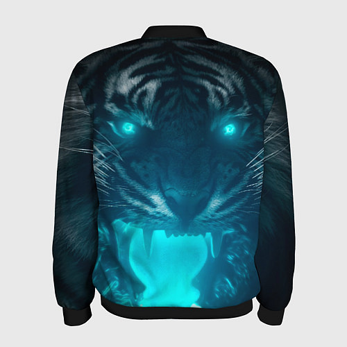 Мужской бомбер Неоновый водяной тигр 2022 / 3D-Черный – фото 2