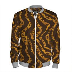 Бомбер мужской Шкура тигра леопарда гибрид, цвет: 3D-меланж
