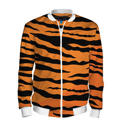 Бомбер мужской Шкура тигра вектор, цвет: 3D-белый