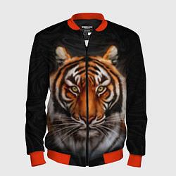 Бомбер мужской Реалистичный тигр Realistic Tiger, цвет: 3D-красный