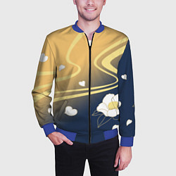 Бомбер мужской КОСТЮМ АЯКИ КАМИСАТО, цвет: 3D-синий — фото 2