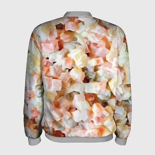 Мужской бомбер Салат Оливье Новогодняя Оливьешка / 3D-Меланж – фото 2