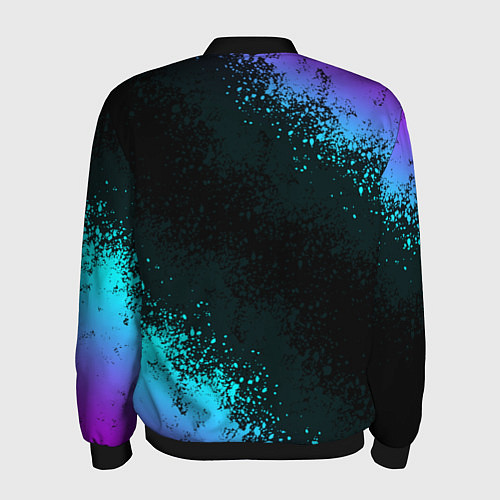Мужской бомбер CS GO NEON SYMBOL STYLE SKIN КС ГО НЕОН / 3D-Черный – фото 2