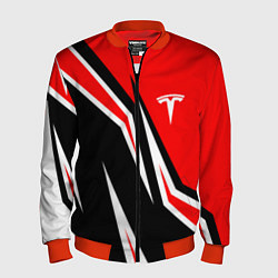 Бомбер мужской TESLA MOTORS RED LINE ТЕСЛА, цвет: 3D-красный