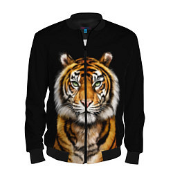 Бомбер мужской Пушистый Тигр Во Тьме Символ 2022 года, цвет: 3D-черный