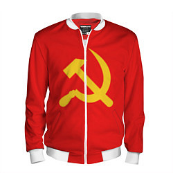 Бомбер мужской Красный Советский союз, цвет: 3D-белый