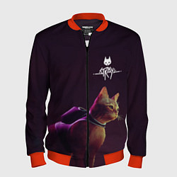 Бомбер мужской Stray: Wandering Cat, цвет: 3D-красный