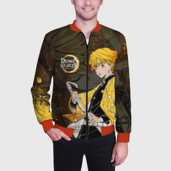 Бомбер мужской ТОМИОКА SLAYER КЛИНОК, цвет: 3D-красный — фото 2