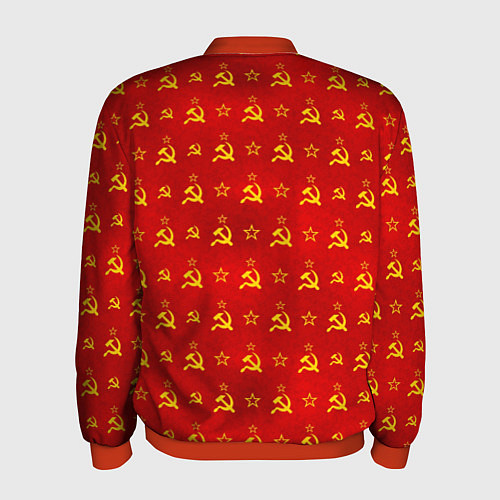 Мужской бомбер Серп и Молот - СССР / 3D-Красный – фото 2