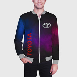 Бомбер мужской Toyota - неоновый дым, цвет: 3D-меланж — фото 2