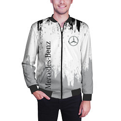 Бомбер мужской Mercedes-Benz - Текстура, цвет: 3D-черный — фото 2