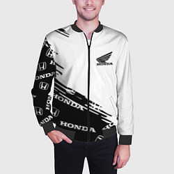 Бомбер мужской Honda sport pattern, цвет: 3D-черный — фото 2