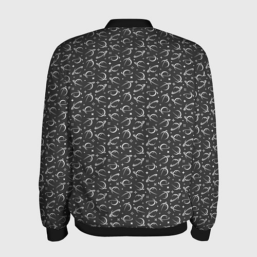 Мужской бомбер Space Planet Pattern / 3D-Черный – фото 2