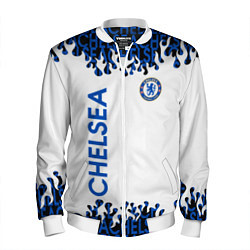 Бомбер мужской Chelsea челси спорт, цвет: 3D-белый