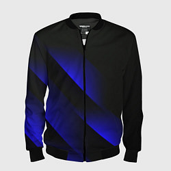 Мужской бомбер Blue Fade 3D Синий градиент