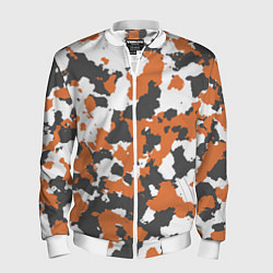 Бомбер мужской Orange Camo, цвет: 3D-белый