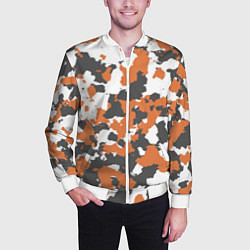 Бомбер мужской Orange Camo, цвет: 3D-белый — фото 2