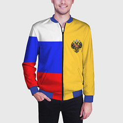 Бомбер мужской Имперское знамя ТРИКОЛОР, цвет: 3D-синий — фото 2
