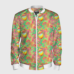 Бомбер мужской Магические Грибы Психоделика, цвет: 3D-белый