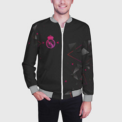 Бомбер мужской Реал Мадрид форма абстрактная, цвет: 3D-меланж — фото 2