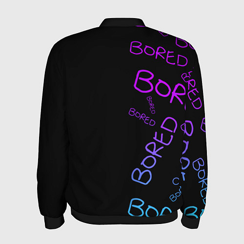 Мужской бомбер Neon Bored Half pattern / 3D-Черный – фото 2
