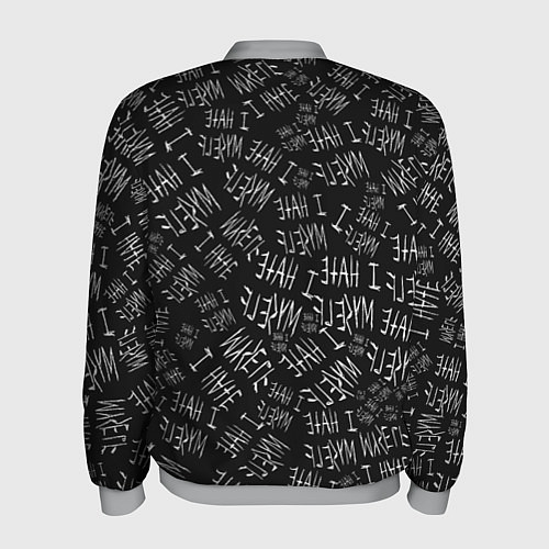 Мужской бомбер I Hate Myself Dead Inside / 3D-Меланж – фото 2