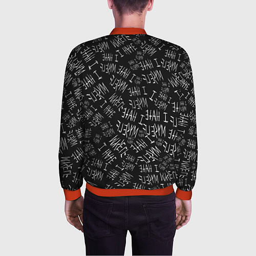 Мужской бомбер I Hate Myself Dead Inside / 3D-Красный – фото 4