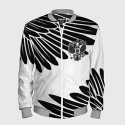 Бомбер мужской ГЕРБ РОССИИ КРЫЛЬЯ СВОБОДЫ, цвет: 3D-меланж