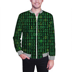Бомбер мужской Двоичный Код Binary Code, цвет: 3D-меланж — фото 2