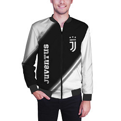 Бомбер мужской ЮВЕНТУС Juventus Краска, цвет: 3D-черный — фото 2