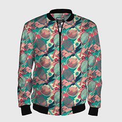 Бомбер мужской Ракетки для тенниса, цвет: 3D-черный