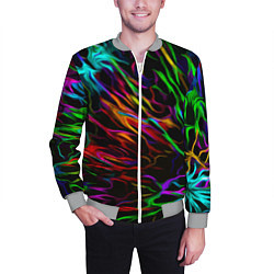 Бомбер мужской Neon pattern Vanguard, цвет: 3D-меланж — фото 2