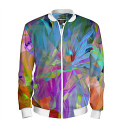 Бомбер мужской Abstract color pattern Summer 2022, цвет: 3D-белый