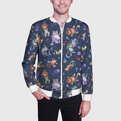 Бомбер мужской Морские Котики: Цветное, цвет: 3D-белый — фото 2