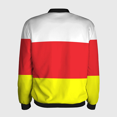 Мужской бомбер СЕВЕРНАЯ ОСЕТИЯ РЕСПУБЛИКА / 3D-Черный – фото 2